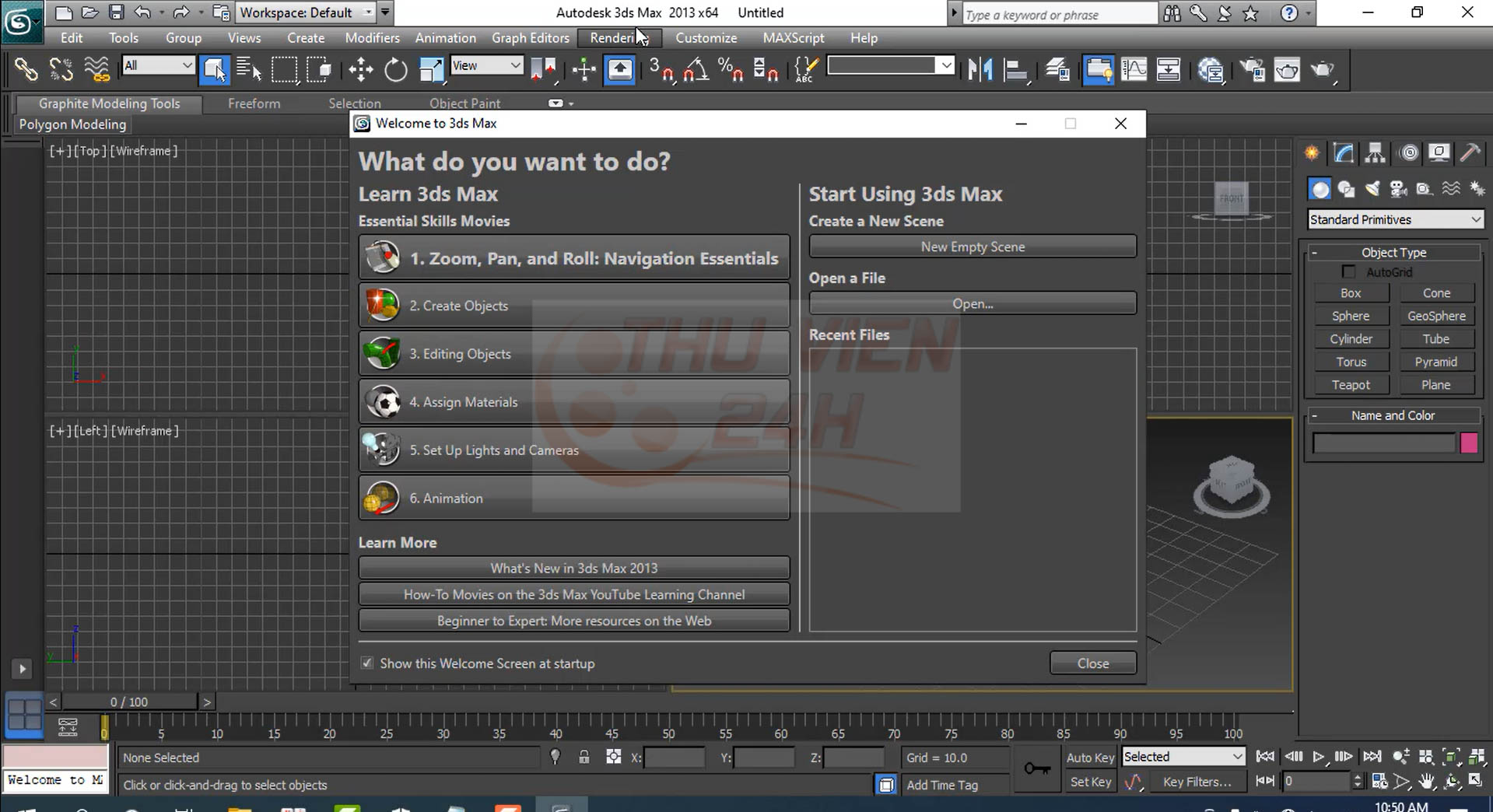  giao diện 3ds Max 2013